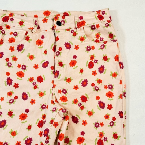 VINTAGE SUPPLY Ditsy Floral Flare Leg Jeans- Women’s Size US10 - Picture 5 of 12